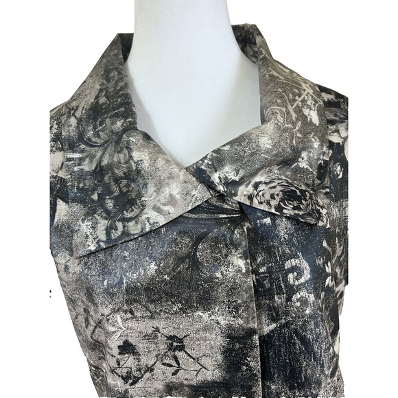 Chico’s Women Jacket Lined Snap Front Black And Beige Size 0 - Picture 3 of 7